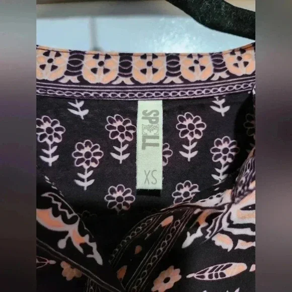 RARE Spell Gypsiana Button-down Shirt Dress size XS - Picture 6 of 9